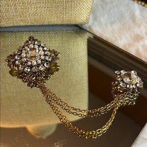 Vintage Gold and Double Brooch Set